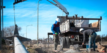La obra de tendido eléctrico en el paraje Quebrada de San Vicente está en su etapa final