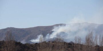 Detectan un nuevo incendio en las sierras, cerca de San Francisco del Monte de Oro
