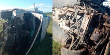 Volcó al esquivar una sachacabra