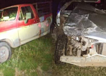 VILLA LARCA: Choque entre automóvil y camioneta en ruta 6