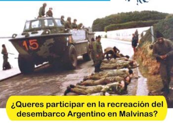 Naschel: Interesante iniciativa recreando el desembarco Argentino en Malvinas