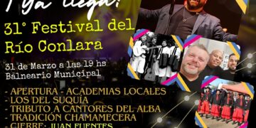 El domingo 31 Santa Rosa celebrará el 31° Festival del Río Conlara