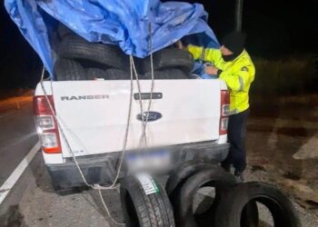La Horqueta: demoraron a dos hombres que transportaban más de 50 cubiertas de dudosa procedencia