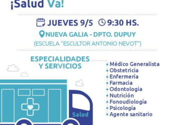 El Camión Sanitario estará este jueves en Nueva Galia