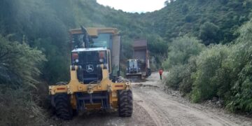 Vialidad Provincial realizó el mantenimiento de caminos en San Francisco, Nogolí, Río Grande y La Toma