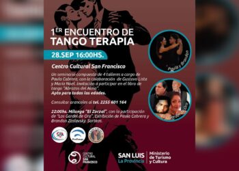 Realizarán el ‘Primer Encuentro de TangoTerapia’ en San Francisco