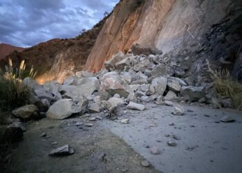 Desmoronamiento en el camino Nogolí – Río Grande