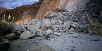 Desmoronamiento en el camino Nogolí – Río Grande