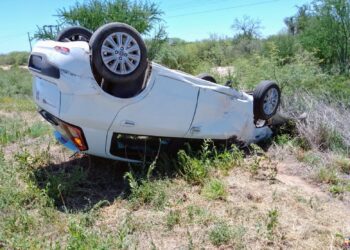 Un auto volcó en la Autopista de las Serranías Puntanas