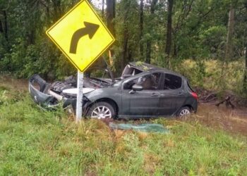 Una mujer se accidentó en su vehículo en la ruta provincial 1