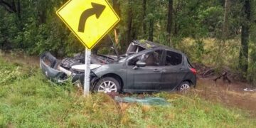 Una mujer se accidentó en su vehículo en la ruta provincial 1