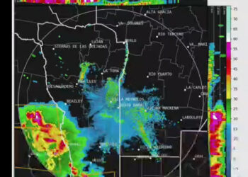 Alerta emitida por el SMN