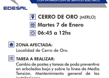 Cerro de Oro: Corte del servicio eléctrico