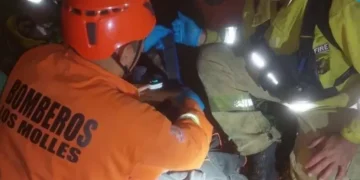 Rescataron a una turista que se accidentó en las sierras de Cortaderas