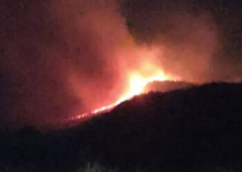 Incendio en el cordón serrano, entre San Francisco y La Carolina