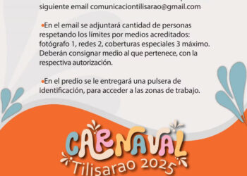 Información sobre acreditaciones de prensa para el carnaval de Tilisarao