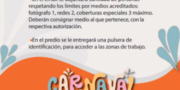 Información sobre acreditaciones de prensa para el carnaval de Tilisarao