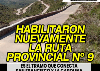 Se habilitó nuevamente la Ruta provincial nº 9