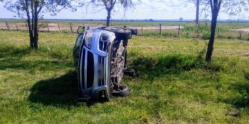 Vuelco en la autopista de los Comechingones: un niño y un hombre fueron hospitalizados