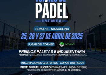 Buena Esperanza: Se realizará un Torneo Departamental de Pádel