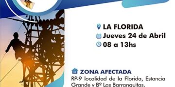 La Florida: Corte del servicio eléctrico este jueves 24 de abril.