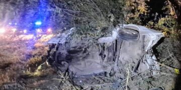 Villa de Merlo: un hombre volcó en su camioneta y dio positivo en el alcotest