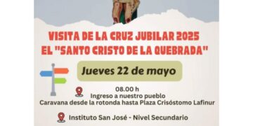 Llega el Cristo de la Quebrada a Quines