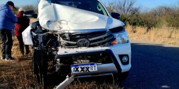 Accidente en la Ruta Provincial N° 15: un jabalí provocó la colisión de dos camionetas