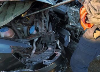 La Carolina: Accidente en Ruta Provincial N°10 dejó un menor herido y daños materiales