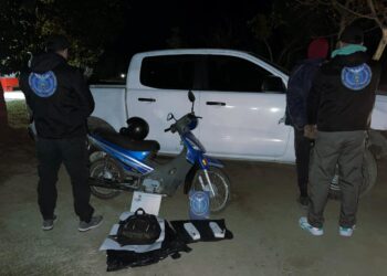 Quines: la policía demoro a un hombre con droga valuada en aproximadamente nueve millones.