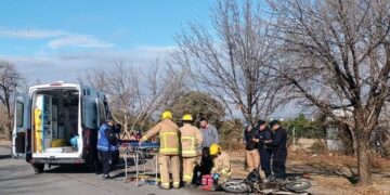 Villa de Merlo: un hombre sufrió una fractura tras un choque entre una motocicleta y un automóvil