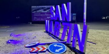 Vandalizan el acceso a San Martín