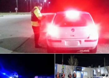 La Policía realizó un operativo de prevención en distintas rutas y caminos del sur provincial