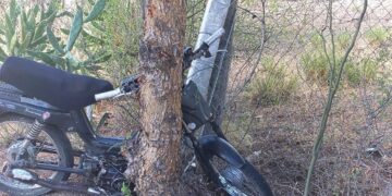 Nogolí: un joven fue hospitalizado tras accidentarse en una motocicleta