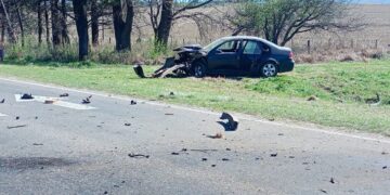 Una mujer resultó herida tras un accidente automovilístico en la ruta provincial 9