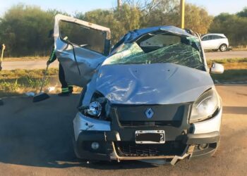 Cuatro personas resultaron heridas tras el vuelco de un automóvil en la Autopista de las Serranías Puntanas
