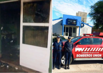 Unión: Incendio en el Cuartel de Bomberos y sustracción de un vehículo oficial