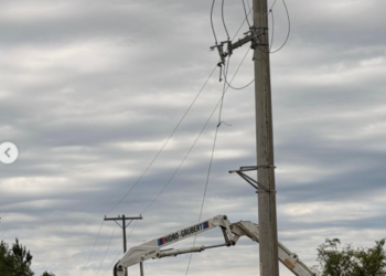 Temporal en Tilisarao: Líneas eléctricas caídas.