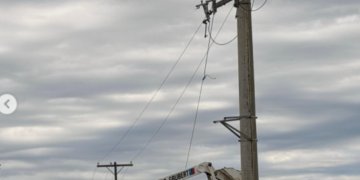 Temporal en Tilisarao: Líneas eléctricas caídas.
