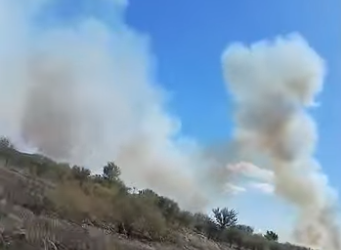 Contuvieron un incendio de grandes proporciones en la zona cercana a Villa Larca y Concarán