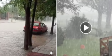 Lluvia y granizo en La Toma