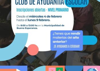 Sumate al Club de Ayudantía Escolar en Buena Esperanza