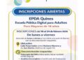 Abren inscripciones para la EPDA de Quines