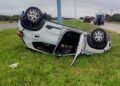 Tres personas resultaron heridas tras el vuelco de un vehículo en la Autopista de las Serranías Puntanas