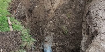 Repararon el acueducto que cruza la Villa de Merlo entre las estaciones de bombeo II y III