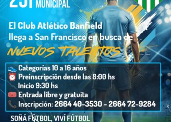 Este sábado San Francisco del Monte de Oro será sede de una jornada de captación de Club Atlético Banfield