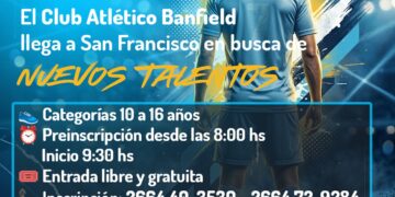 Este sábado San Francisco del Monte de Oro será sede de una jornada de captación de Club Atlético Banfield