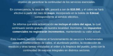 Buena Esperanza actualiza la tasa de ABL ante la caída de recursos y busca garantizar servicios esenciales