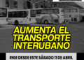 Desde el sábado 11 de abril rigen nuevas tarifas en el transporte interurbano de San Luis