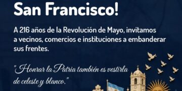 Invitan a embanderar San Francisco del Monte de Oro por el 25 de Mayo